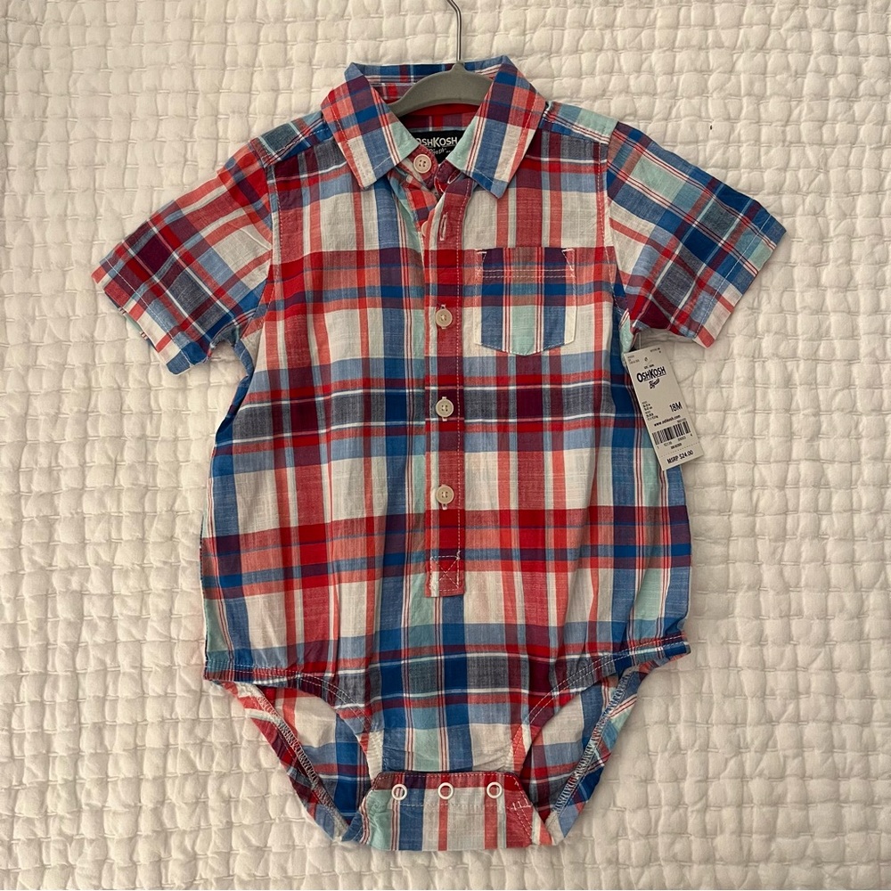 3-Pack NWT Button-up Toddler Shirts (Various sizes 12-24 M) - Picture 6 of 7
